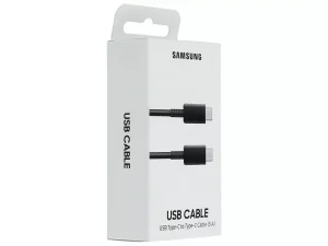 کابل سوپر فست شارژ اصلی دو سر تایپ سی 20 سانتی‌متری سامسونگ SAMSUNG 5A USB-C to USB-C Cable EP-DA705BBEGUS