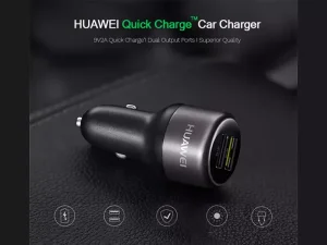 شارژ فندکی یو اس بی فست شارژ هواوی HUAWEI CP31 Dual USB Fast Charging Adapter Car Charger