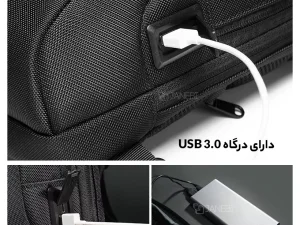 کوله کراس بادی تک بند ضد سرقت دارای پورت USB بنج BANGE BG-22085 Sling Chest Bag USB External Charging Port