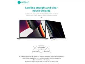 محافظ صفحه نمایش ضد اشعه آبی مک بوک پرو 14 اینچ کوتتسی Coteetci screen soft film 12007 Macbook Pro 14 inch