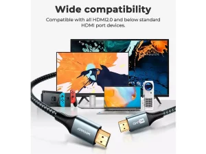 کابل اچ‌دی‌ام‌آی 2 متری جویروم JOYROOM SY-20H1 HDMI To HDMI Cable