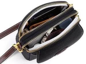 کیف دوشی و کراس بادی زنانه چرمی Mobile phone leather crossbody bag for women 2023 V90059