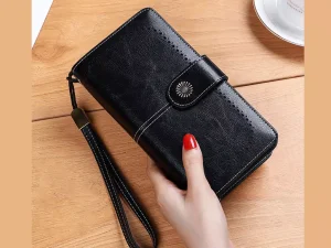 کیف پول چرمی زنانه IOS/Aiguoshi leather Wallet women&#39;s new 2046