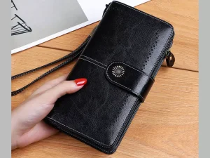 کیف پول چرمی زنانه IOS/Aiguoshi leather Wallet women&#39;s new 2046