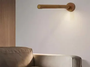 چراغ ال ای دی چوبی شارژی چندکاره 360 Degree Rotatable Wooden LED Wall Lamp