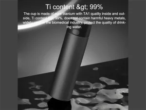 قمقمه تیتانیوم شیائومی Xiaomi Mijia SJ050201X Thermos Cup Ti 450ml Pure Titanium Material