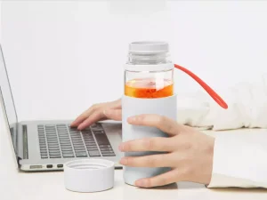 بطری آب و دم نوش قابل حمل 400 میلی‌لیتر شیائومی Xiaomi SJ090101 Glass Water Bottle 400ml