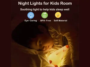 چراغ خواب رومیزی فانتزی شارژی کودکانه Cute chicken pat silicone color-changing night light USB rechargeable LED