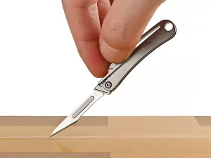 چاقوی آنباکسینگ تیتانیومی تاشو دارای دو نوع تیغه قابل تعویض Replaceable Blade Unboxing Knife