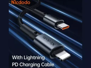 شارژر فندکی تایپ سی 30 وات همراه با کابل لایتنینگ مک دودو Mcdodo CC-7492 PD30W USB-C Fast Car Charger