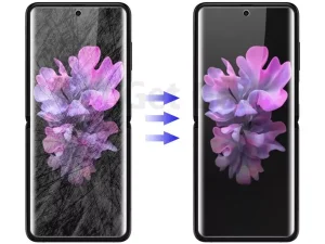 گلس و برچسب نانو سامسونگ گلکسی زد فیلیپ 4 Samsung Galaxy Z Flip 4 Unbreakable Membrane Full Cover Side Film