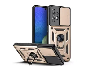 قاب محافظ لنز و حلقه دار سامسونگ Samsung Galaxy A72 Slide Camera &amp; Ring Holder Stand Case