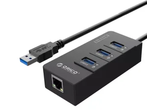 هاب اترنت و یو اس بی اوریکو Orico USB3.0 Gigabit Ethernet Adapter HR01-U3