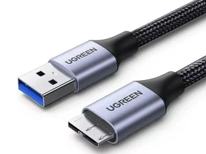 کابل هارد یو اس بی به میکرو یو اس بی یک متری یوگرین Ugreen US374 80793 USB to Micro USB 3.0 hard disk drive cable