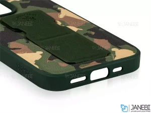 قاب چرمی طرح ارتشی آیفون 13 پرو پولو Polo Apple iPhone 13 Pro Army Leather Case