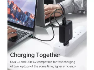 شارژر دیواری تایپ‌سی و یواس‌بی 120 وات همراه با کابل شارژ دو سر تایپ‌سی مک‌دودو MCDODO CH-077 PD USB-C*3+USB*1 Charger