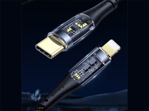 کابل شارژ سریع و دیتای تایپ سی به لایتنینگ 1.2 متری 20 وات یوسامز USAMS data cable US-SJ573 Type-C to Lightning