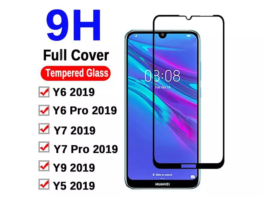 گلس و محافظ تمام صفحه Mletubl Full Glass For Huawei Y7 Pro 2019/ Enjoy 9
