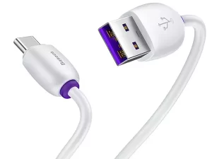 کابل شارژ تایپ سی هواوی بیسوس Baseus Purple Ring HW Flash Charge Type-C Cable 1m