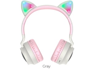 هدفون بلوتوث کودکان هوکو Hoco Headphones W27 Cat ear wireless wired