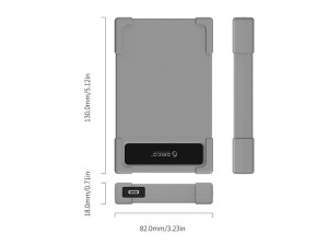 باکس هارد درایو 2.5 اینچی اوریکو ORICO 28UTS-C3 2.5 inch Type-C Hard Drive Adapter