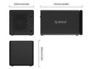 باکس هارد درایو 2.5 اینچی اوریکو ORICO NS400RC3 4 Bay Type-C Hard Drive Dock with Raid