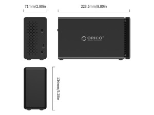 باکس هارد درایو 2.5 اینچی اوریکو ORICO NS200RC3 2 Bay USB3.0 Hard Drive Enclosure with Raid