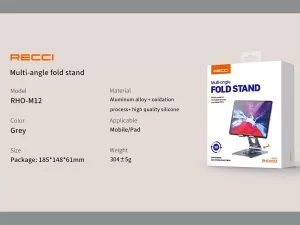 هولدر رومیزی گوشی موبایل و تبلت رسی Recci Multi-angle Fold Stand RHO-M12