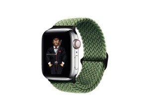 بند پارچه ای اپل واچ 38 و 40 میلی‌ متر گرین Green Apple Watch 38/40mm Braided Solo Loop Adjustable Strap
