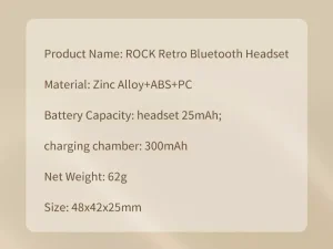 هندزفری بلوتوثی راک Rock Retro TWS Bluetooth Earbuds A-Flip phone