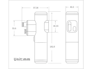 مینی ماساژور تفنگی دو سر کیکا Kica 3 Double-Head Mini Massage Gun A3S