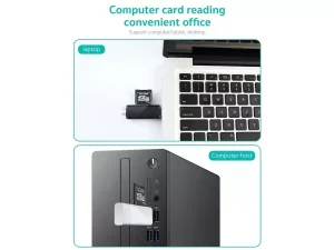 اوتی جی کارتخوان تایپ سی و یو اس بی کوتتسی Coteetci two-in-one card reader 83006