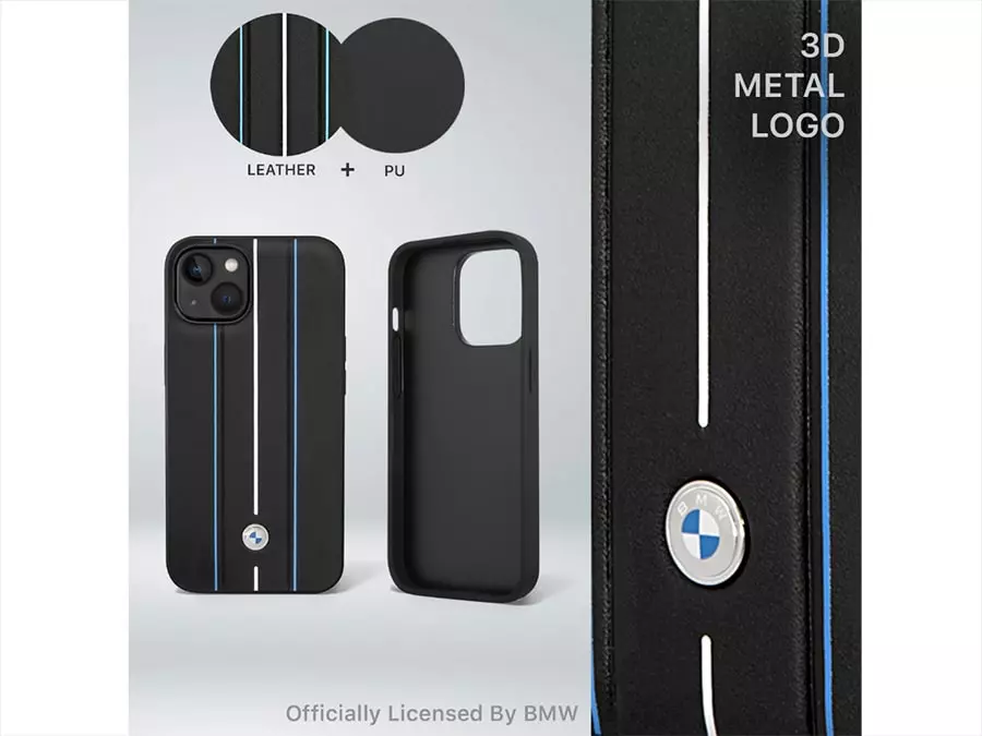 قاب چرمی آیفون 14 پلاس طرح بی ام و CG Mobile iphone 14 Plus BMW Leather Case