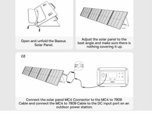 پنل خورشیدی قابل‌حمل 100 وات بیسوس Baseus CCNL050006 Energy stack Solar panel 100W