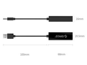 مبدل USB 0.2 به RJ45 اوریکو ORICO UTJ-U2 USB2.0 Gigabit Ethernet Network Adapter