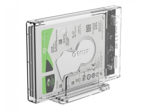 باکس هارد اینترنال به اکسترنال اوریکو با استند ORICO 2.5 inch Transparent USB3.0 Hard Enclosure Stand 2159U3