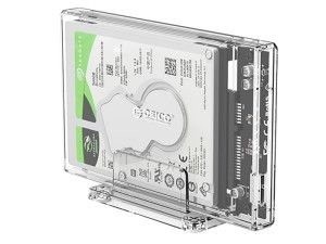 باکس هارد اینترنال به اکسترنال اوریکو با استند ORICO 2.5 inch Transparent USB3.0 Hard Enclosure Stand 2159U3