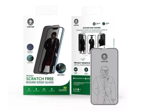 محافظ صفحه نمایش شیشه ای پرایویسی آیفون 13 و 13 پرو گرین Green iphone 13/13 Pro 3D Scratch Free Privacy Glass
