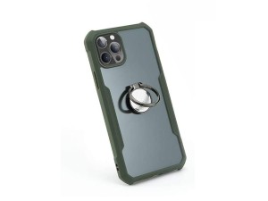 قاب محافظ حلقه دار آیفون 12 و 12 پرو گرین Green Stylishly Tough iphone 12/12 Pro Shockproof Finger Ring Case