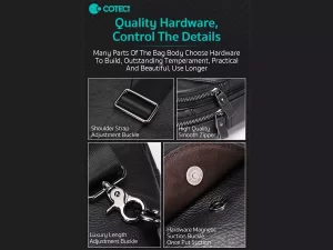 کیف کراس بادی چرم اصل کوتتسی Coteetci Luxury Series(Genuine leather)Diagonal Cross bag 14034