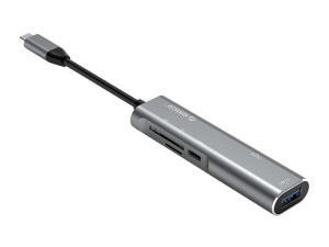هاب Type-C آلومینیومی‌ اوریکو ORICO CLH-W3 Type-C to HDMI/USB-A/TF/SD Card Adapter Hub
