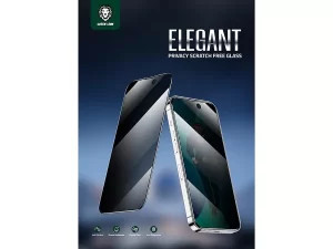 محافظ صفحه نمایش شیشه ای حریم شخصی آیفون 14 پرو گرین Green iPhone 14 Pro 3D Elegant Privacy Glass