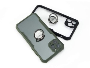 قاب محافظ حلقه دار آیفون 11 پرو گرین Green Stylishly Tough iphone 11 Pro Shockproof Finger Ring Case