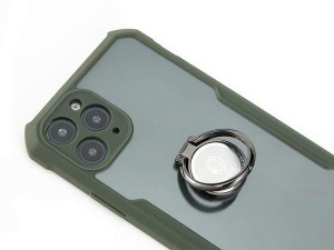 قاب محافظ حلقه دار آیفون 11 پرو گرین Green Stylishly Tough iphone 11 Pro Shockproof Finger Ring Case
