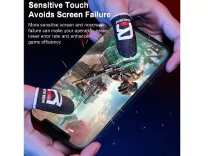 کاور انگشتی گیمینگ راک ROCK Silver Fiber Sensitive Touch Gaming Finger Cover for Thumb/Index Finger RGA0027