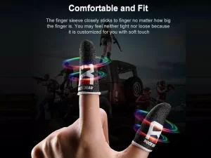 کاور انگشتی گیمینگ راک ROCK Silver Fiber Sensitive Touch Gaming Finger Cover for Thumb/Index Finger RGA0027