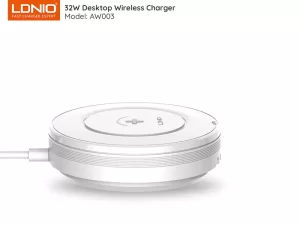 شارژر وایرلس فست شارژ رومیزی 5 کاره 32 وات الدنیو LDNIO AW003 Desktop Wireless Charger 32W