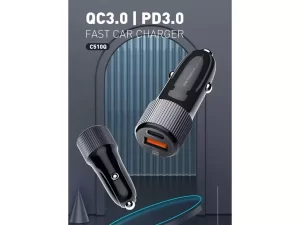 شارژر فندکی فست شارژ تایپ‌‎سی و یواس‌بی 36 وات الدنیو همراه با کابل تایپ سی LDNIO C510Q PD+QC3.0 Car Fast Charging C510Q