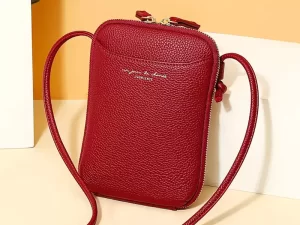 کیف دوشی زنانه زیپی طرح چرم TAOMICMIC D7078 Fashion Design Crossbody Bag