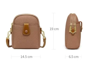 کیف دوشی زنانه و دخترانه زیپدار TAOMICMIC D7057 Crossbody Bags PU Leather